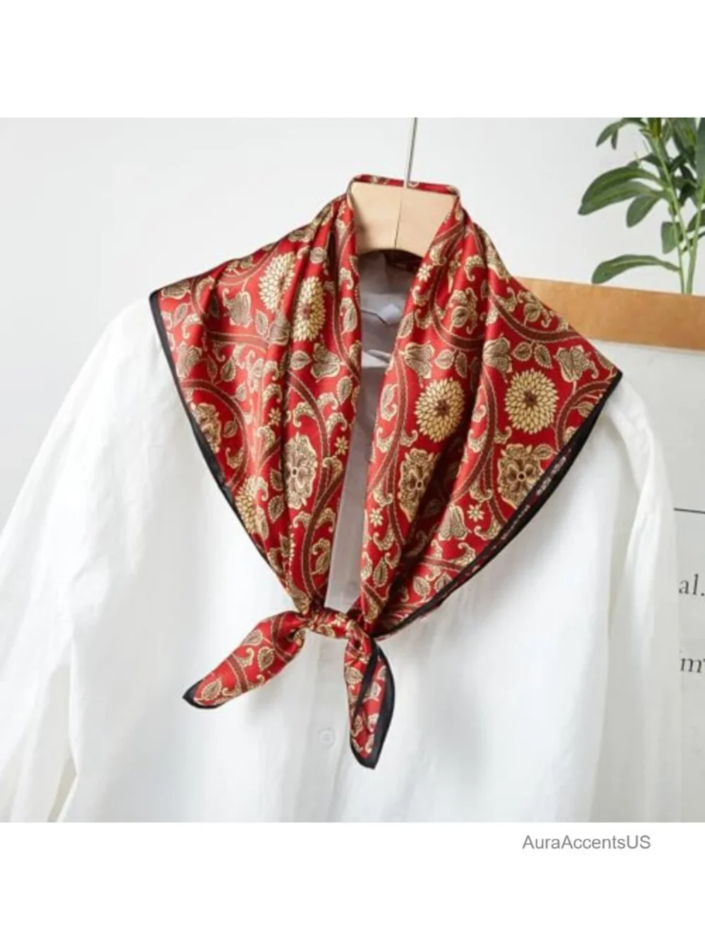 100% Mulberry Silk Square Scarf 27x27 Neck Scarf Hair Scarf Bandana